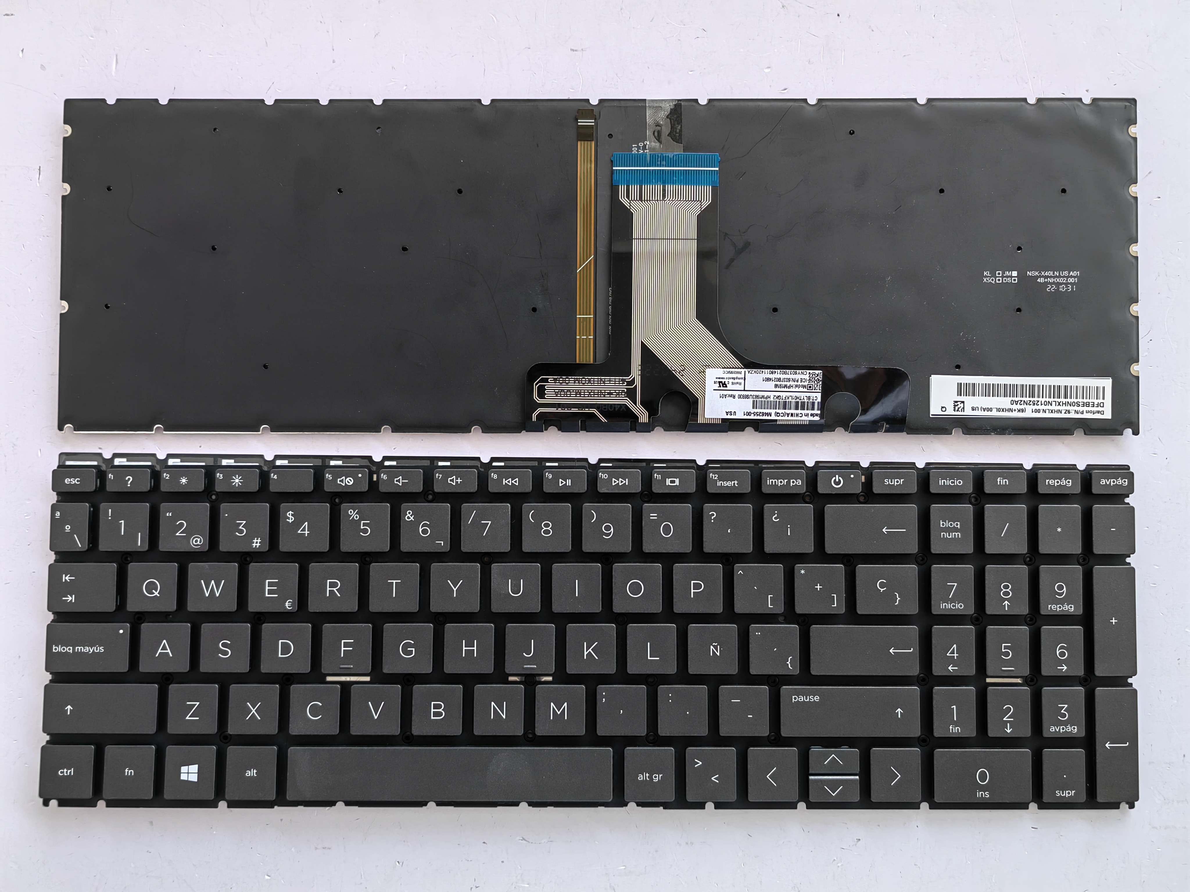 Picture of New Replacement Laptop Keyboard For HP 15-EG/15-EH small carriage return/15-ER/15M-EH/17-CN/17-CP BLACK Backlit (OEM) SP Layout